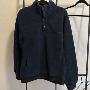 JCrew Mens Large Navy Blue Pullover Fleece